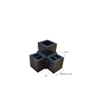 3 Way connector for square tubes